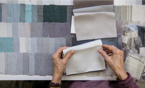 Textile sample hand shot