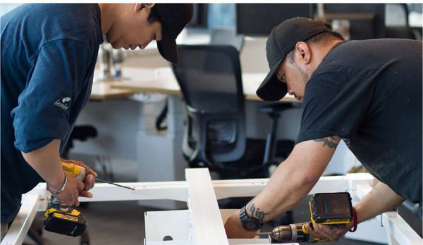 Teknion installation team