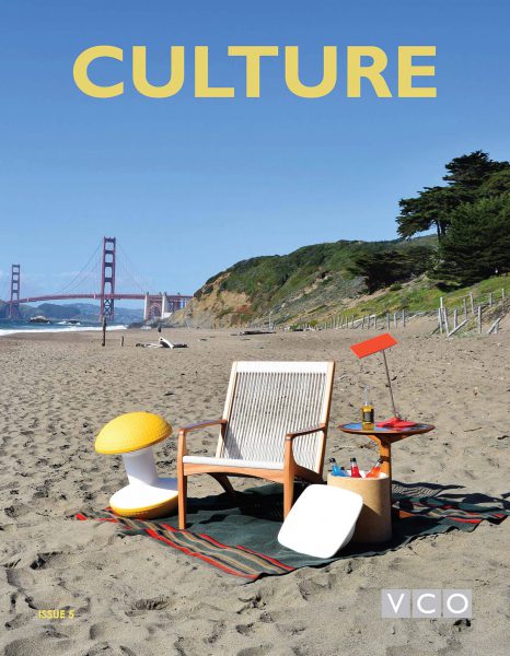 Culture-Issue-5-Cover Chair and Side Table with San Francisco Beach Background