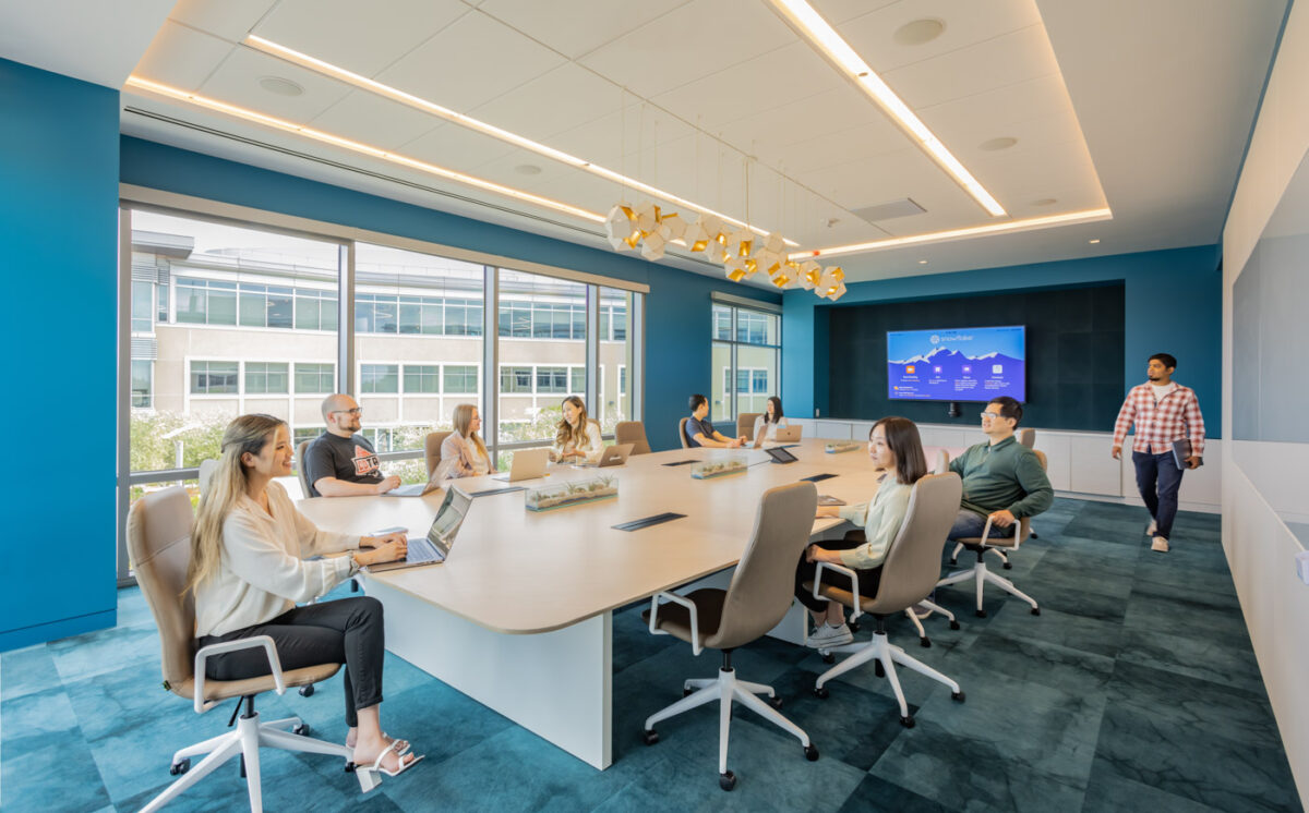 Snowflake San Mateo conference room furnished by The Collective