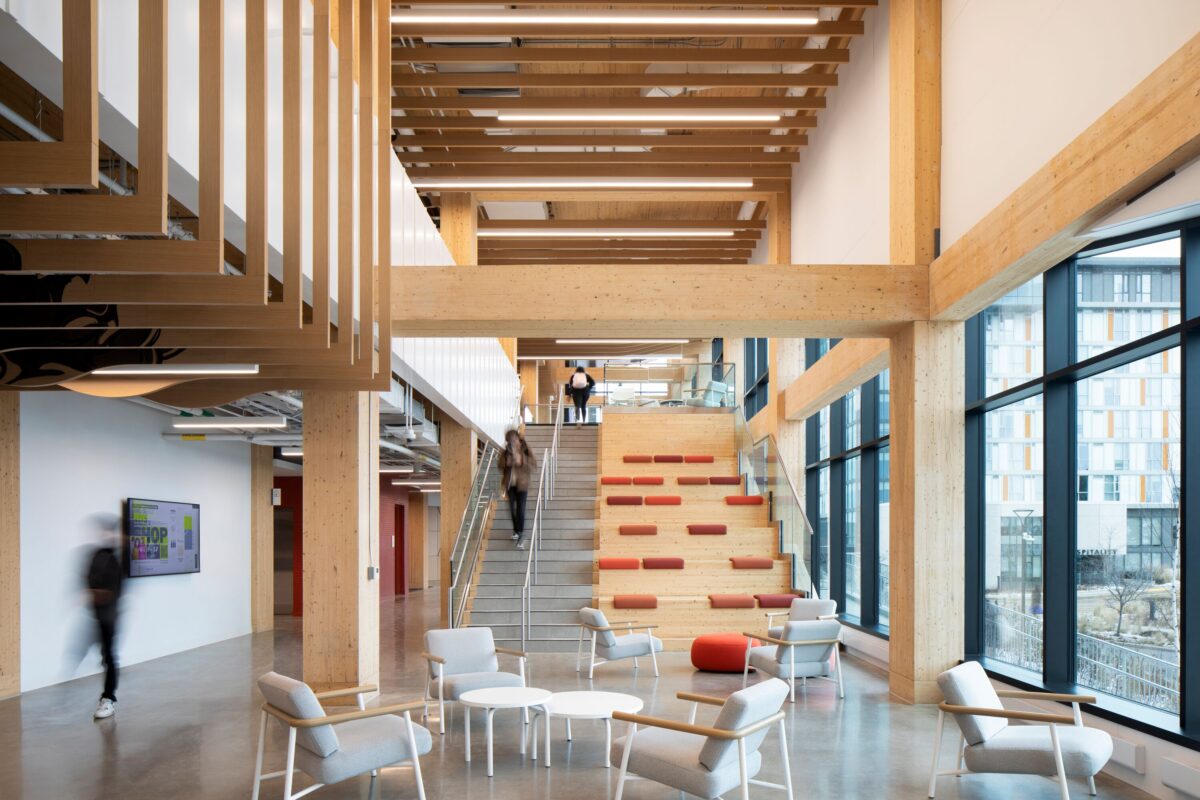 Centennial College Stairway with Red Ancillary