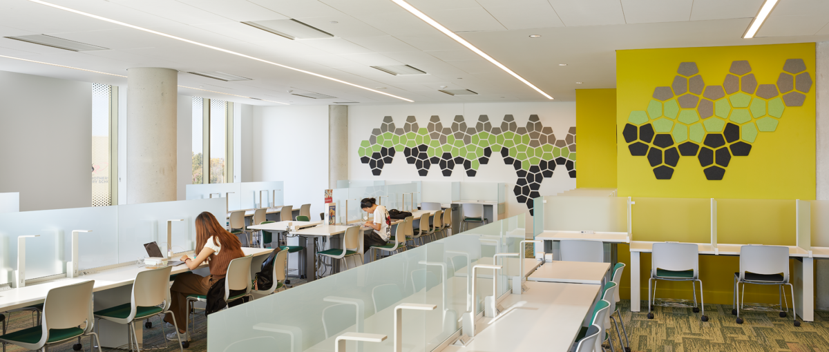 Rows Of Teknion Work Stations