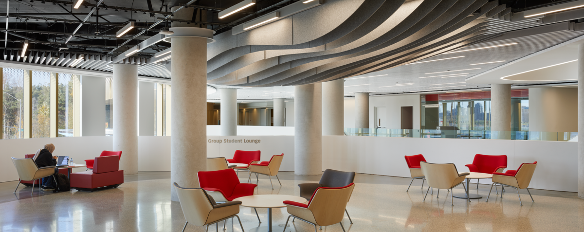 Open Study Area With Chairs and Tables